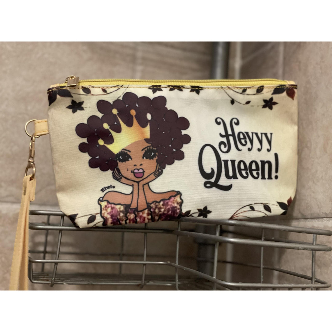 Heyyy Queen! Cosmetic Pouch by Kiwi McDowell