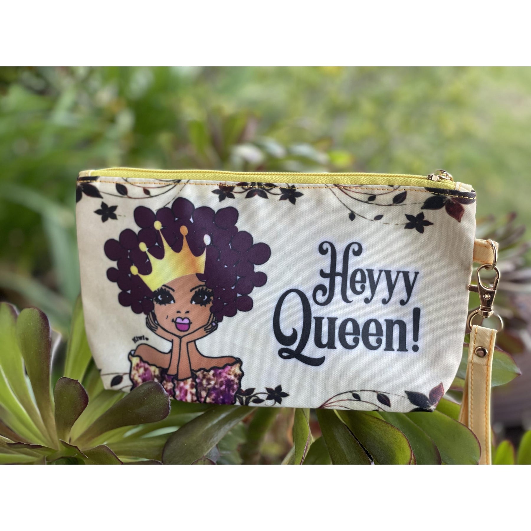 4 of 5: Heyyy Queen! Cosmetic Pouch by Kiwi McDowell