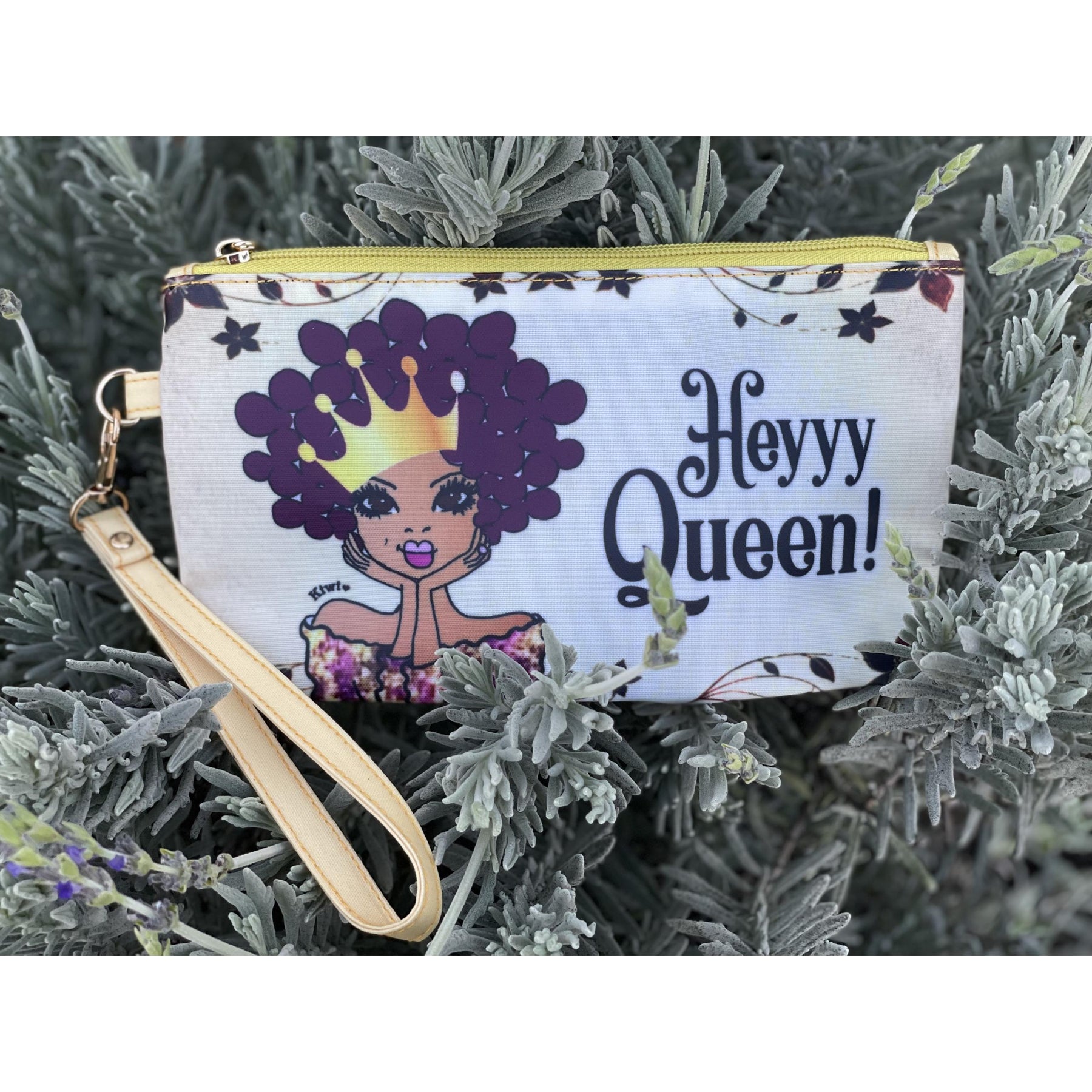 5 of 5: Heyyy Queen! Cosmetic Pouch by Kiwi McDowell