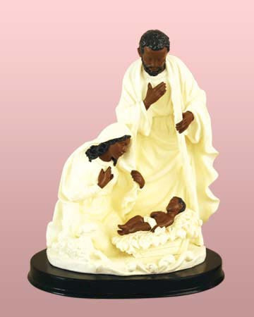 Holy Family (White): African American Nativity Figurine
