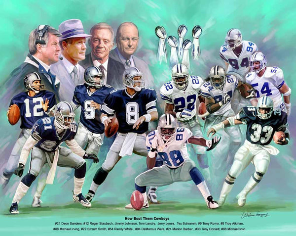 Dallas Cowboys Super Five NFL Action Poster - Costacos Sports Dallas Cowboys Super Five NFL Action Poster - Costacos Sports
