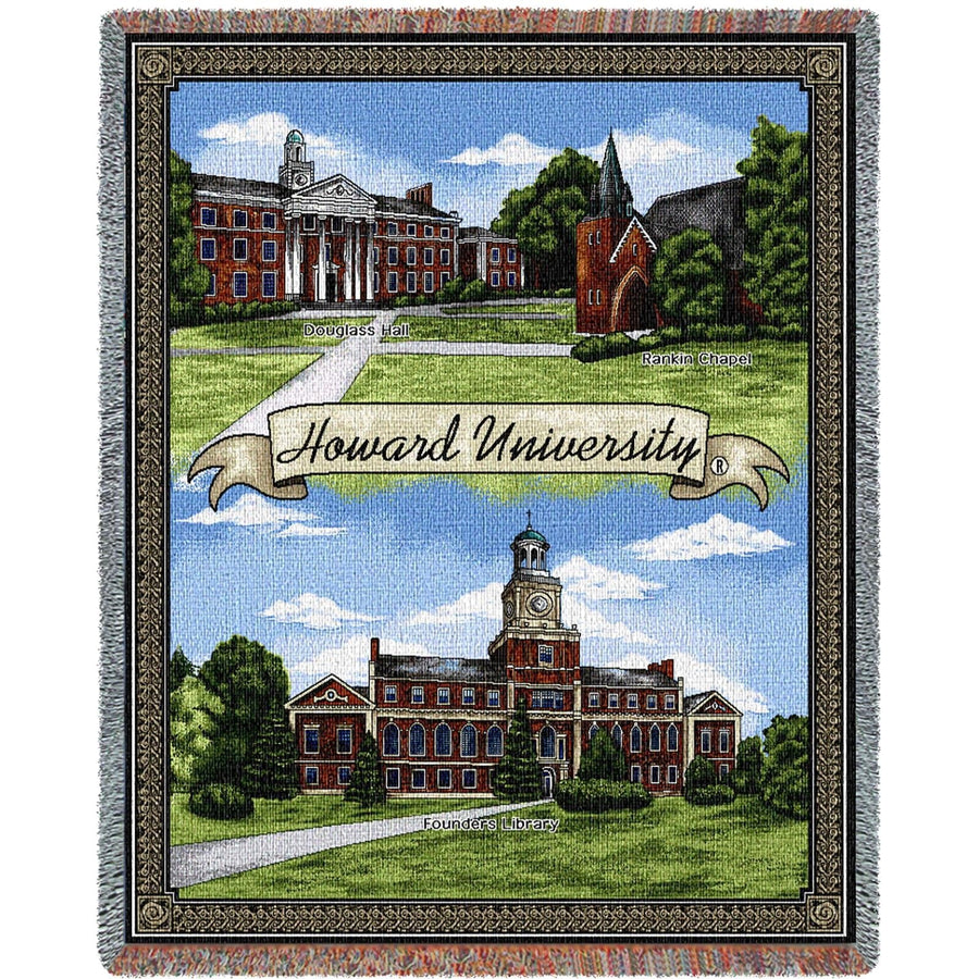Howard University Tapestry Throw Blanket by Pure Country Weavers