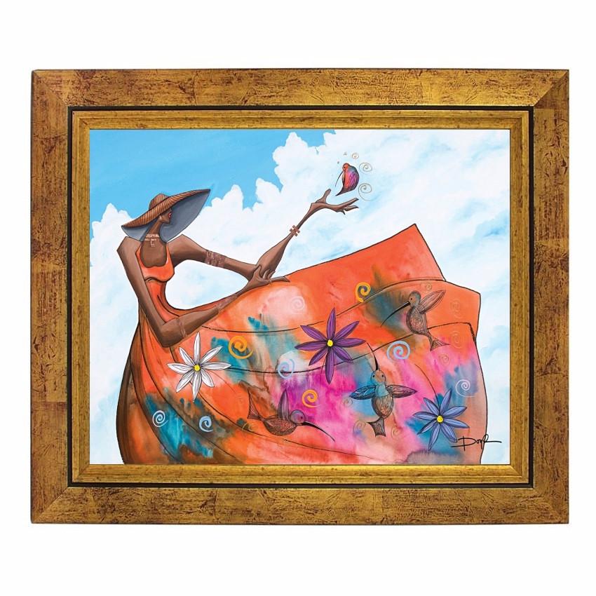 Lady Hummingbird by Doyle (Gold Frame)