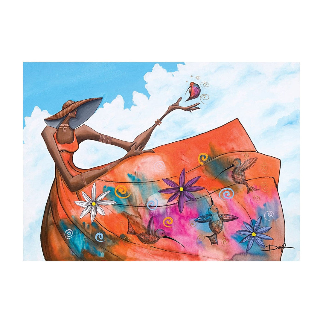 Lady Hummingbird by Doyle (Unframed Art Print)