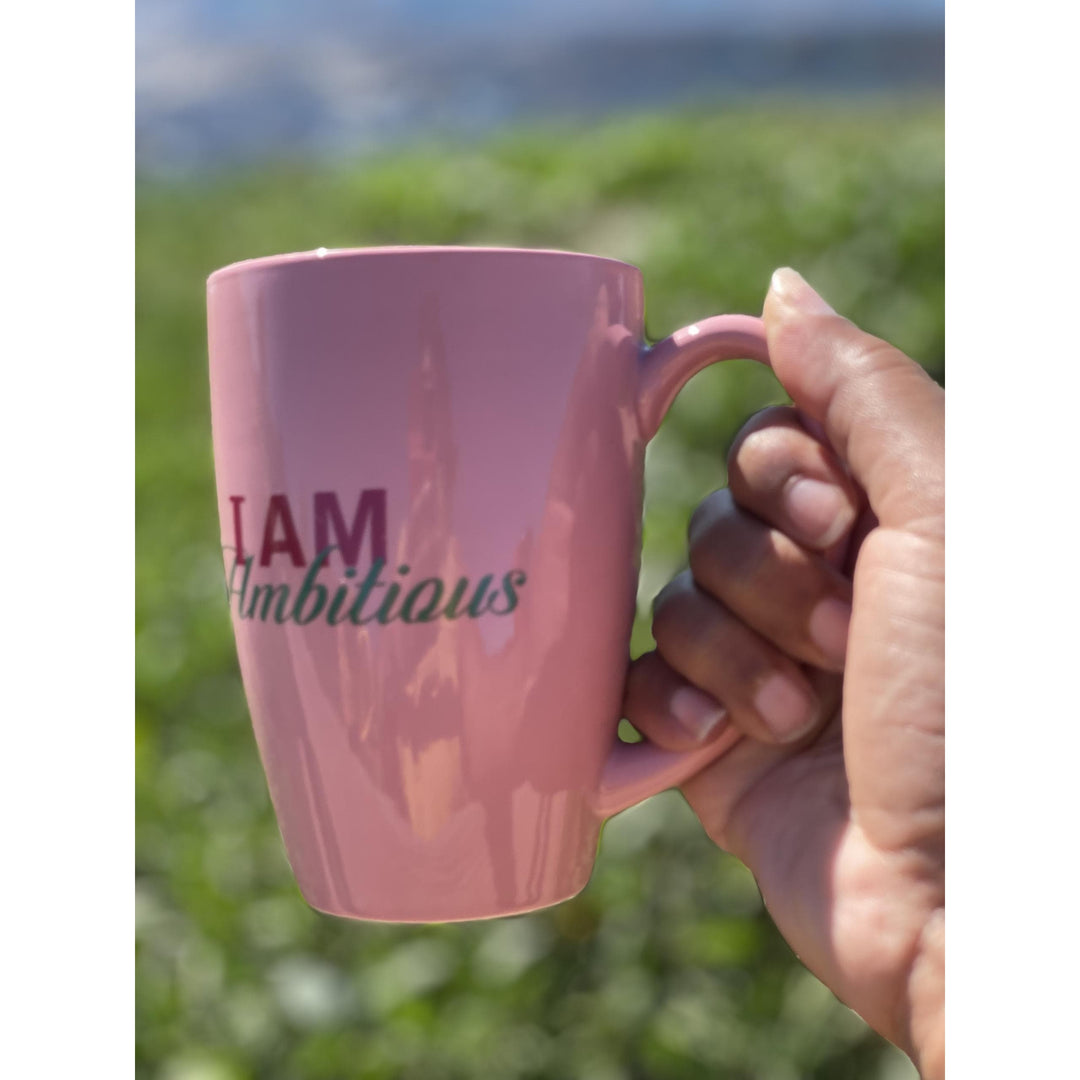 I Am Ambitious Ceramic Latte Mug-Mug-Gbaby-The Black Art Depot