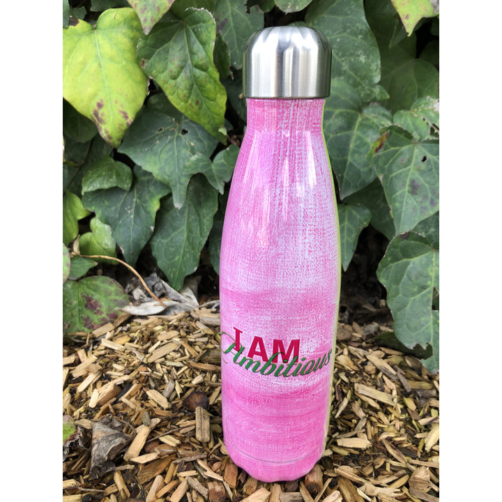 I Am Ambitious (Alpha Kappa Alpha)  by Sylvia "Gbaby" Cohen: African American Stainless Steel Bottle