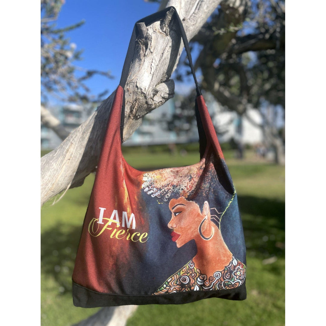 I Am Fierce Hobo Shoulder Bag by GBaby