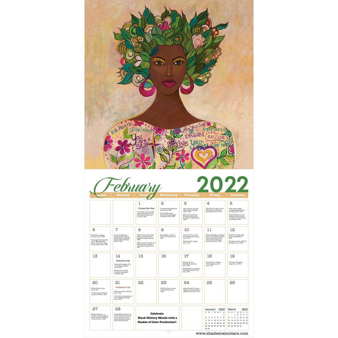 I Am Life by GBaby: 2022 African American Calendar (Interior)