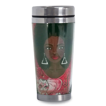 I Am Powerful by Sylvia "Gbaby" Cohen: Delta Sigma Theta Travel Mug/Tumbler
