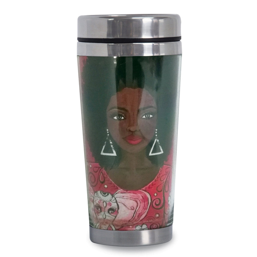 I Am Powerful by Sylvia "Gbaby" Cohen: Delta Sigma Theta Travel Mug/Tumbler