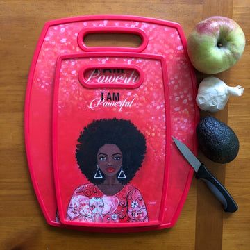 I am Powerful by Syliva GBaby Cohen: Delta Simga Theta Cutting Board