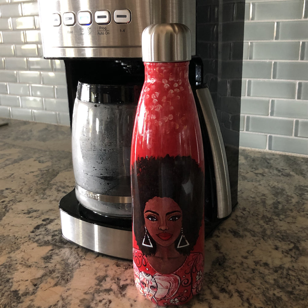 I Am Powerful (Delta Sigma Theta) by Sylvia "Gbaby" Cohen: African American Stainless Steel Bottle