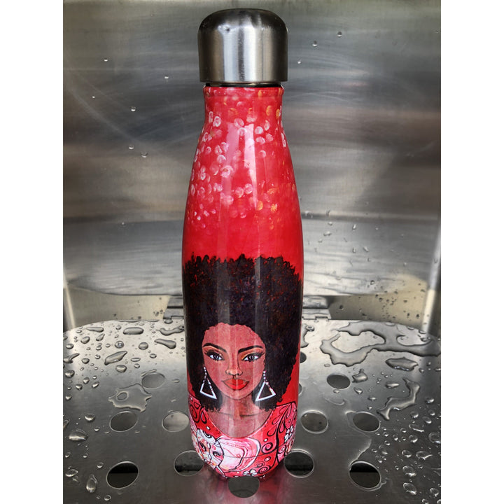 I Am Powerful (Delta Sigma Theta) by Sylvia "Gbaby" Cohen: African American Stainless Steel Bottle