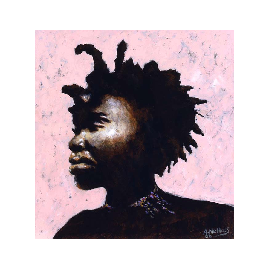 2 of 2: I Love My Profile-Art-Andrew Nichols-24x24 inches-Unframed-The Black Art Depot