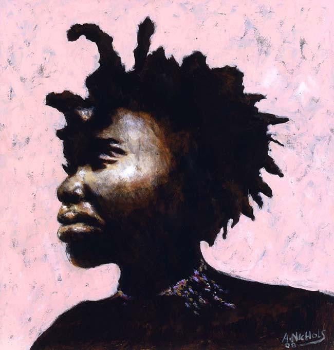 1 of 2: I Love My Profile-Art-Andrew Nichols-24x24 inches-Unframed-The Black Art Depot