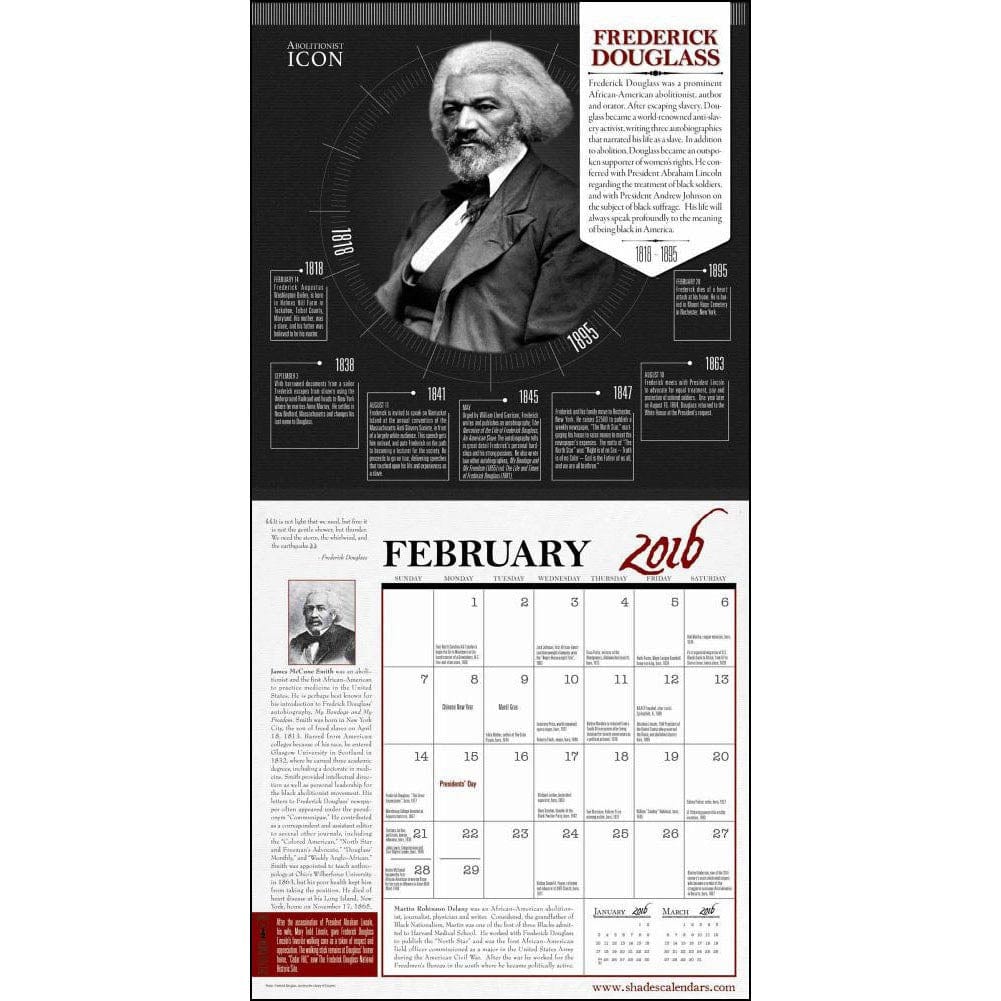 Icons of Change: 2016 Black History Wall Calendar (Inside)