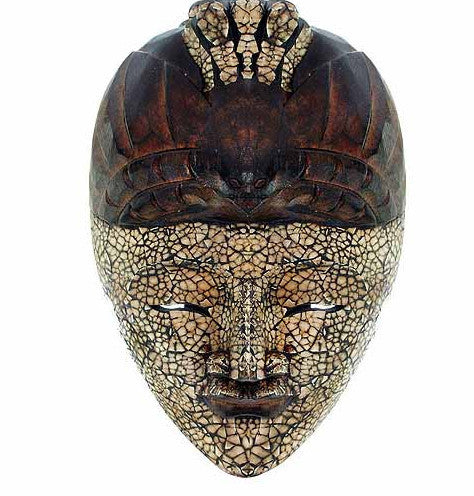 Hand Made Indonesian Eggshell Bird Mask by Stoneage Arts Global
