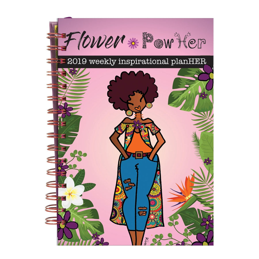 Flower PowHer: 2019 African American Inspirational Weekly Planner by Kiwi McDowell