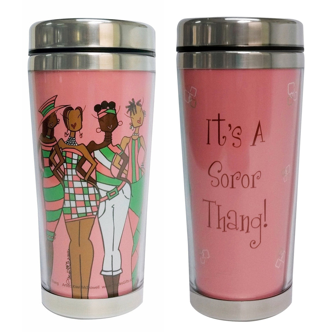 It's a Soror Thang (AKA) by Gbaby: African American Travel Mug/Tumbler