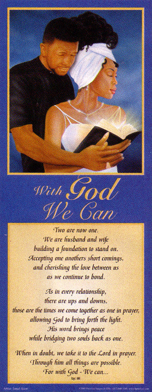 With God, We Can (Literary Print - Blue) by Jamal Scott