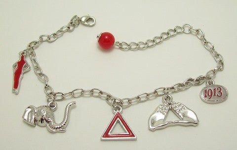 Delta Sigma Theta Charm Bracelet