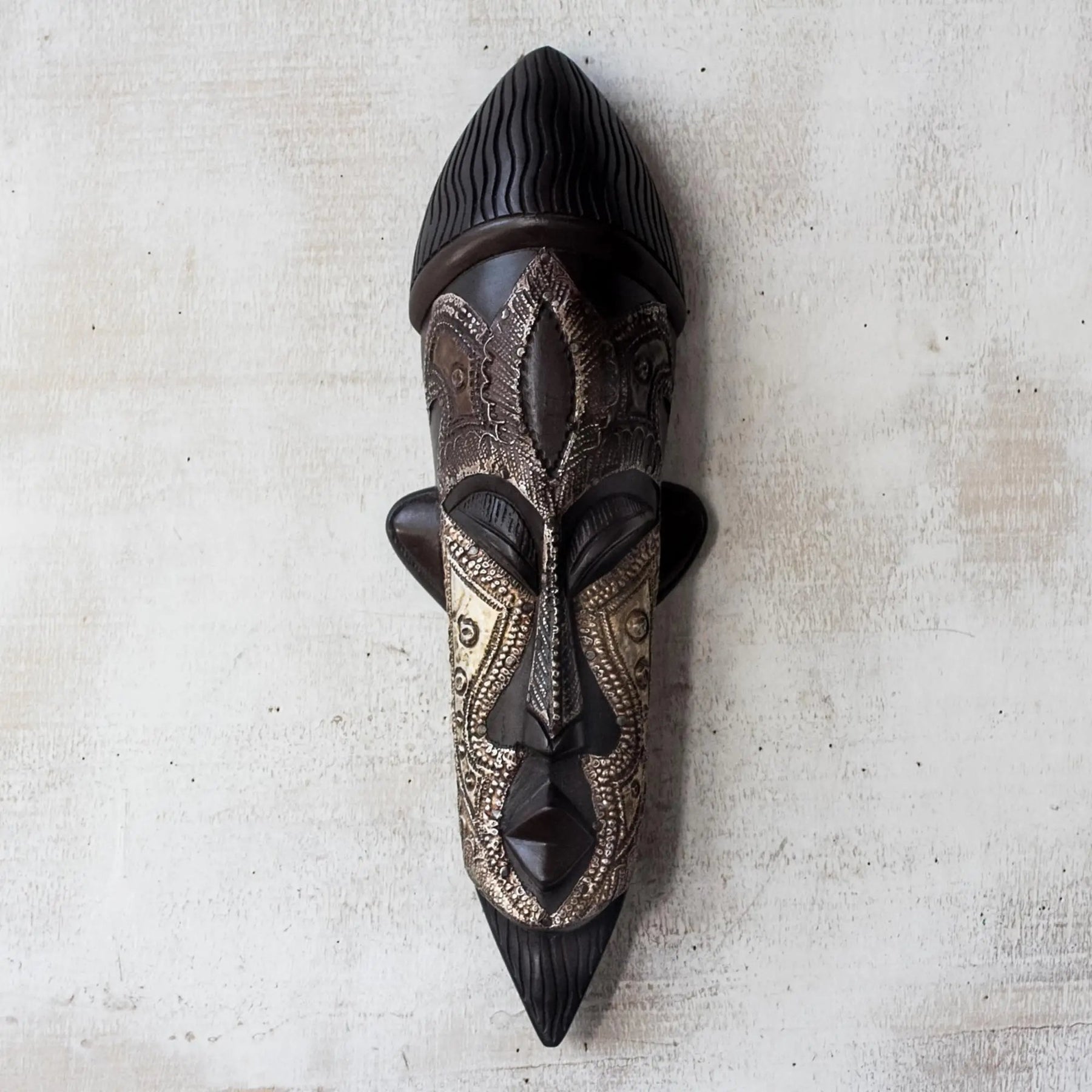 2 of 5: Have Patience: Authentic Handmade West African Mask by Winfred Okoampah
