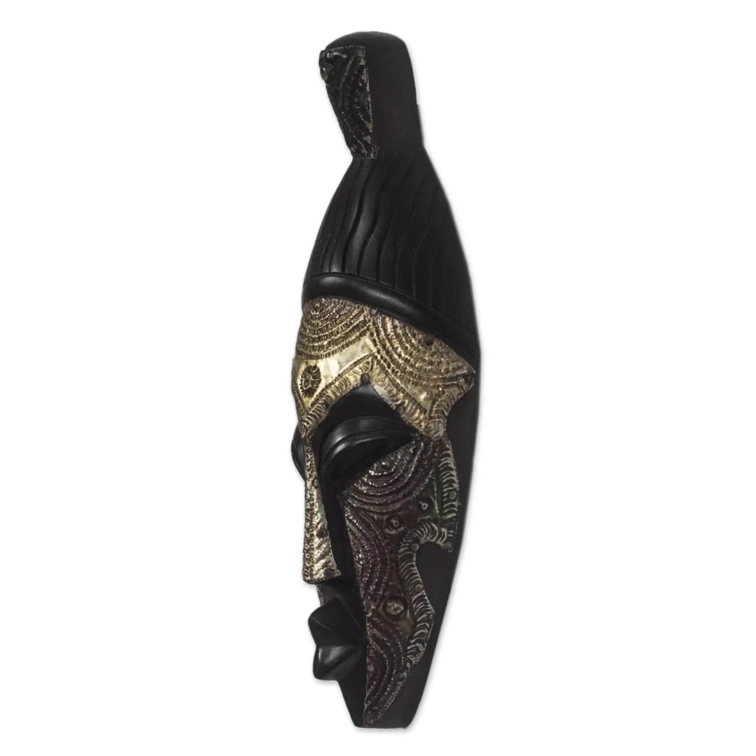 African Elder: Authentic Handmade West African Mask by Winfred Okoampah