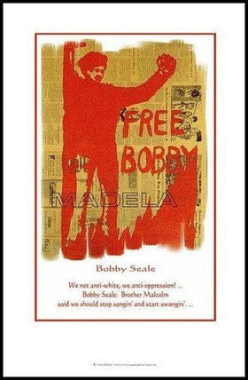 Start Swangin': Bobby Seale-Art-Julian Madyun-11x17 inches-Black Frame-The Black Art Depot