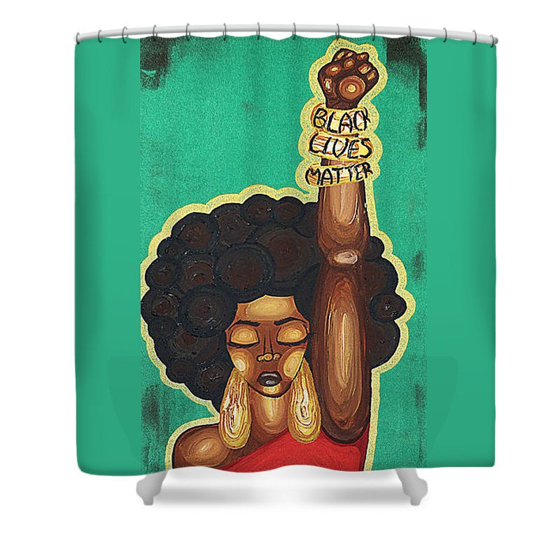 Fighting for Justice (Black Lives Matter) Shower Curtain by Aliya Michelle