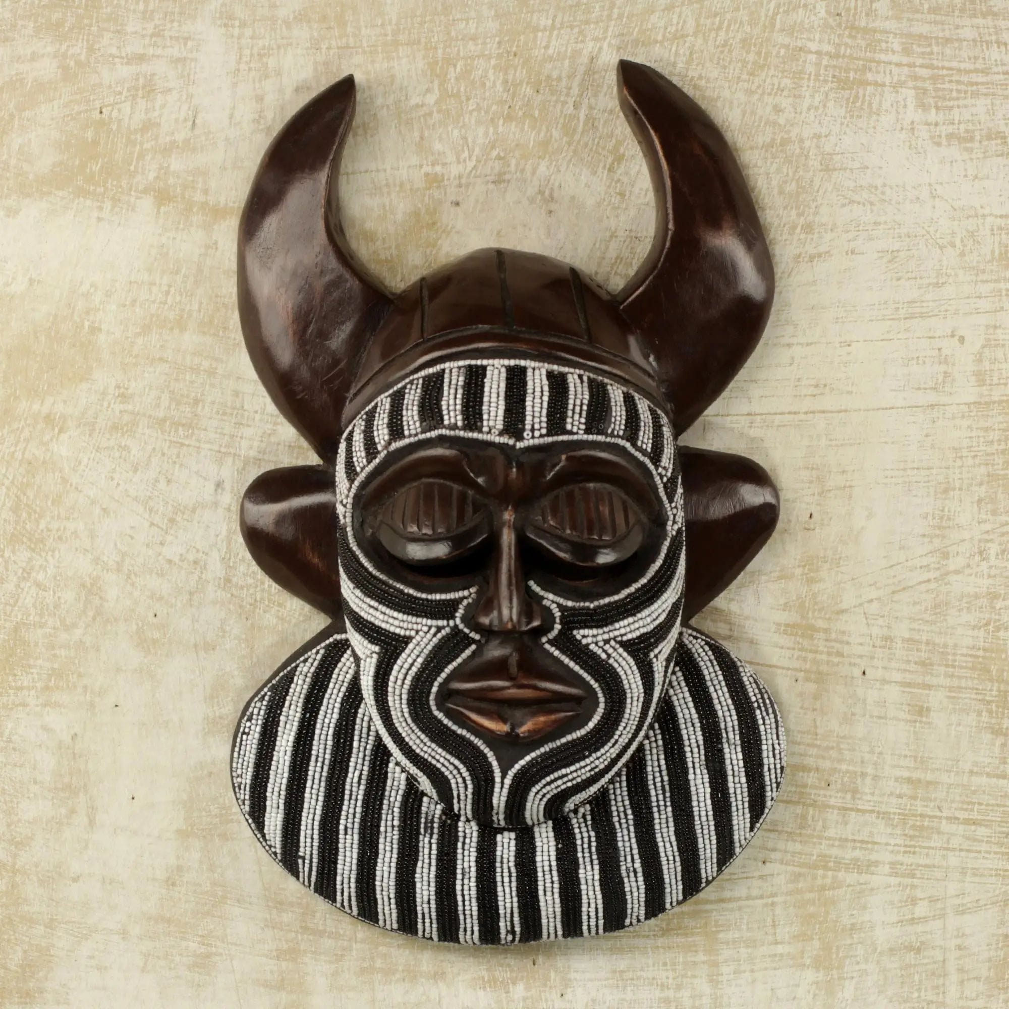 Authentic African Handmade Kado Mask by Awudu Saaed – The Black