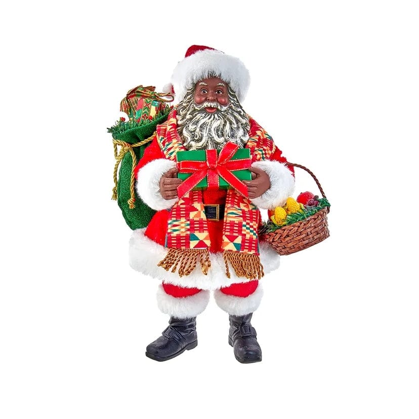 Kente Claus: African American Santa Claus Figurine by Kurt Adler