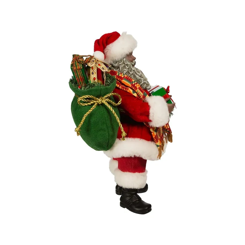 2 of 6: Kente Claus: African American Santa Claus Figurine by Kurt Adler