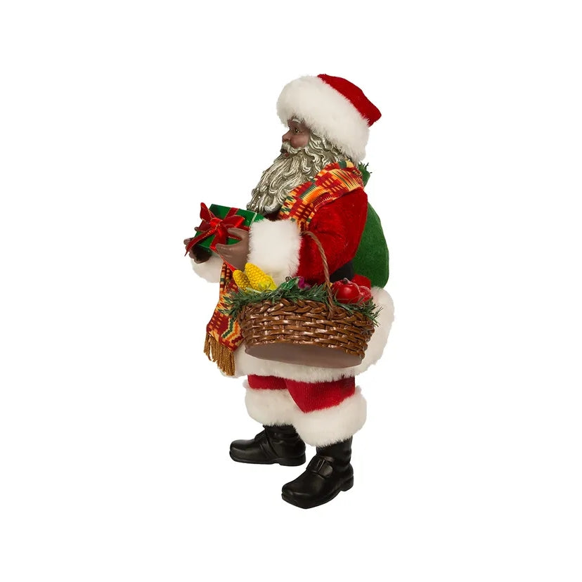 4 of 6: Kente Claus: African American Santa Claus Figurine by Kurt Adler