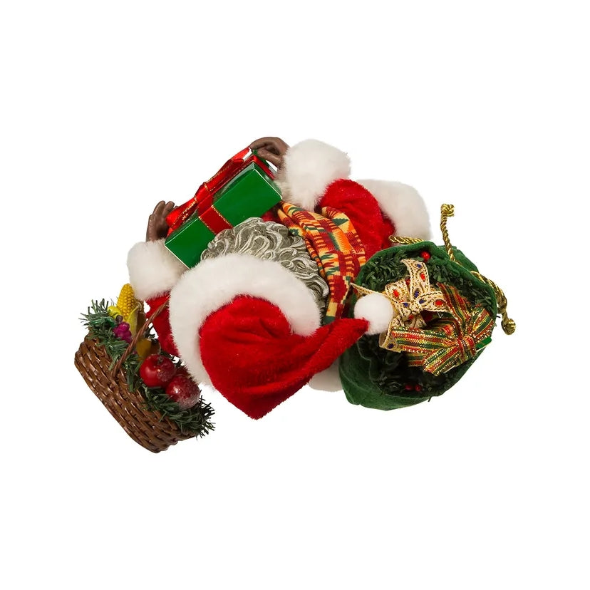 Kente Claus: African American Santa Claus Figurine by Kurt Adler