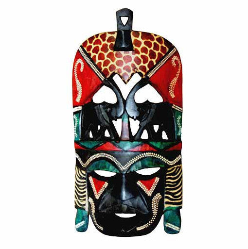 Kenyan Elephant Mask-African Mask-Stoneage Global Arts-12 inches-Wood-The Black Art Depot
