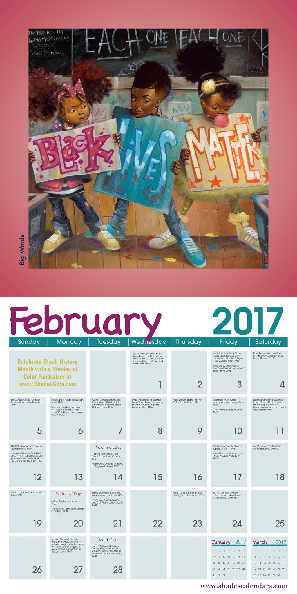Shades of Color Kids by Frank Morrison (2017 African American Calendar)