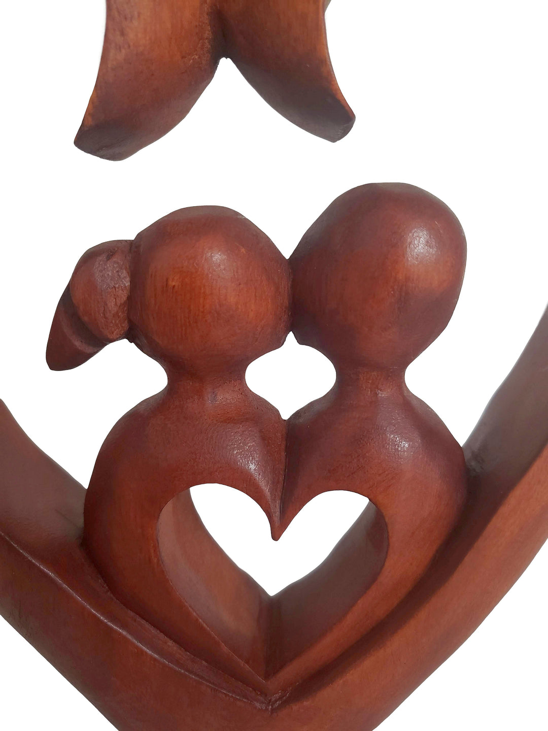 Kissing Couple: Authentic Indonesian Suar Wood Decor