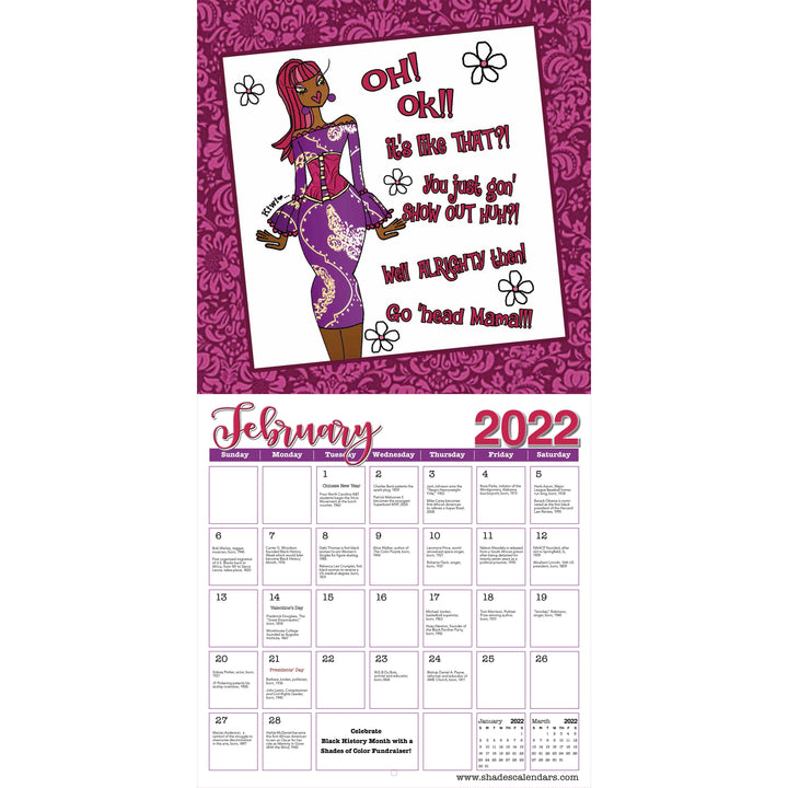 Be Your Own Insp-HER-ation by Kiwi McDowell: 2022 African American Wall Calendar (Interior)