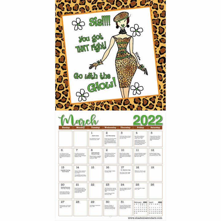 Be Your Own Insp-HER-ation by Kiwi McDowell: 2022 African American Wall Calendar (Interior)