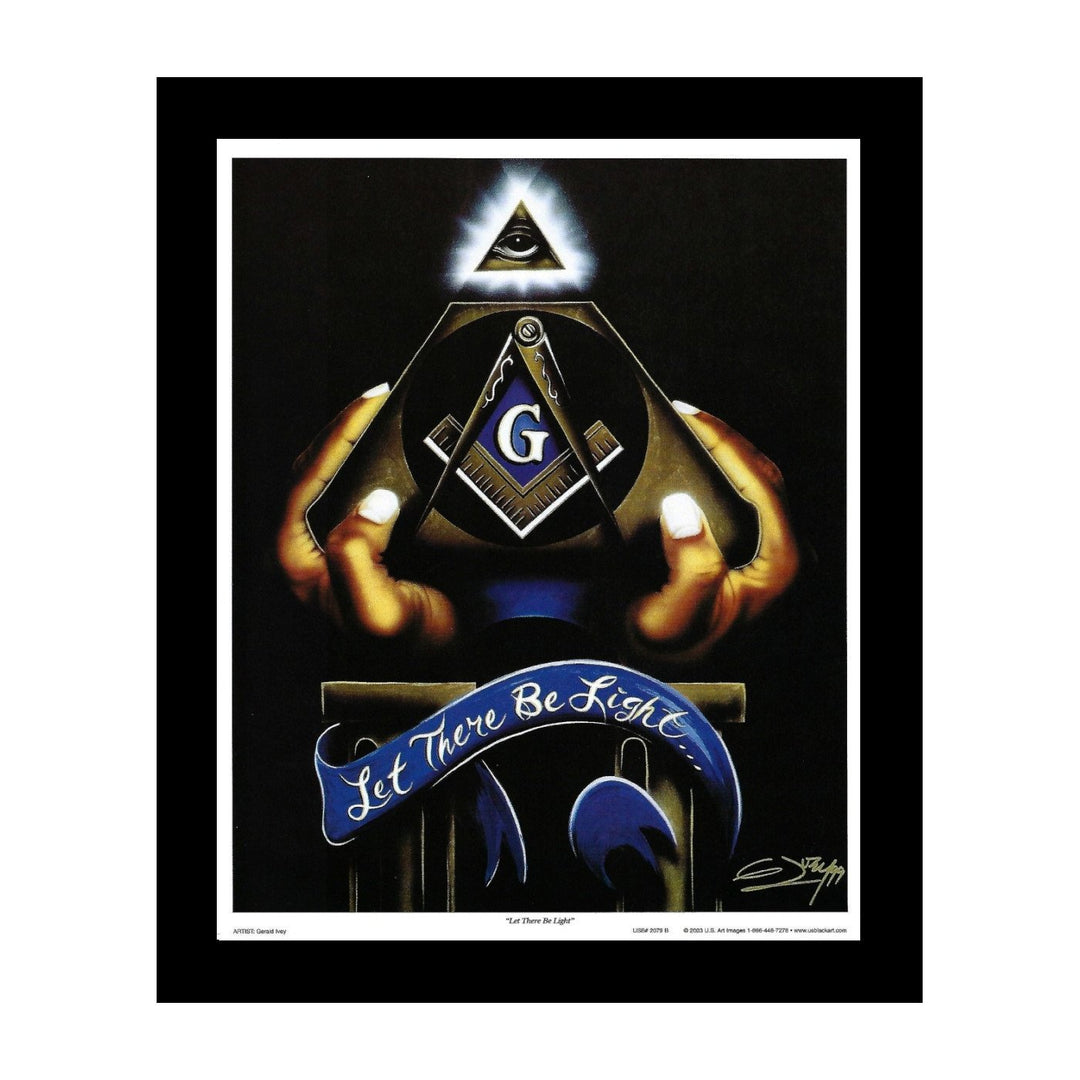 Insights: Let There Be Light (Freemasonry) by Gerald Ivey (Black Frame)