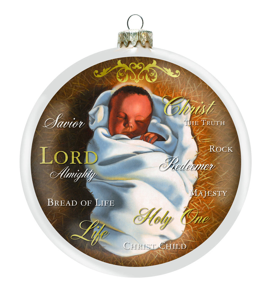 Baby Jesus Ornament-Ornament-Ornaments by AAE-3.5 x 4 Inches-The Black Art Depot