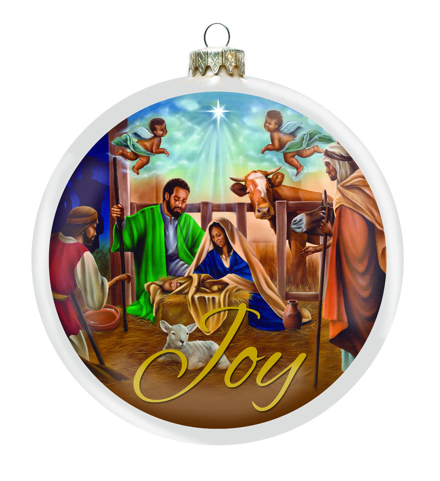 Nativity: African-American Christmas Ornament (Front)