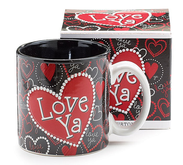 Love Ya Heart Ceramic Mug by Burton and Burton
