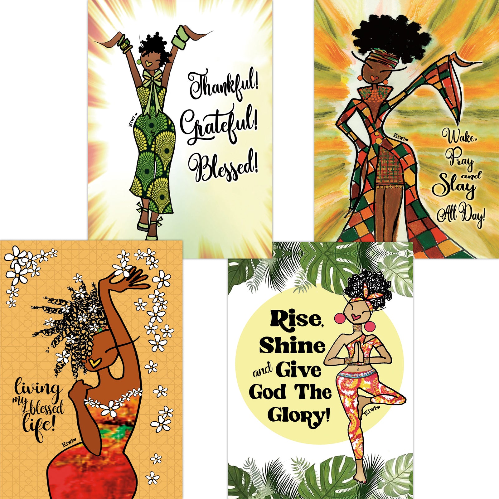 2 of 2: Living My Blessed Life: Assorted African American Boxed Note Card Set by Kiwi McDowell