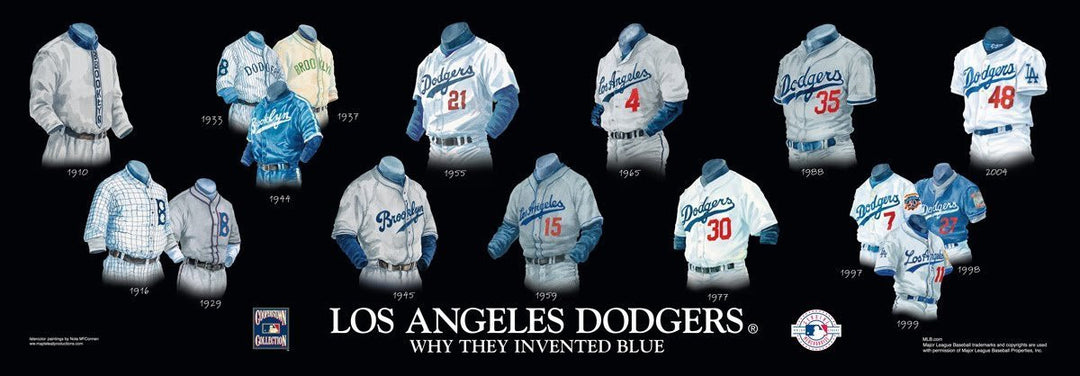 Los Angeles Dodgers: Why They Invented Blue Poster by Nola McConnan