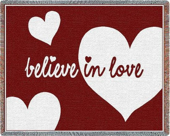  Believe In Love Tapestry Throw 