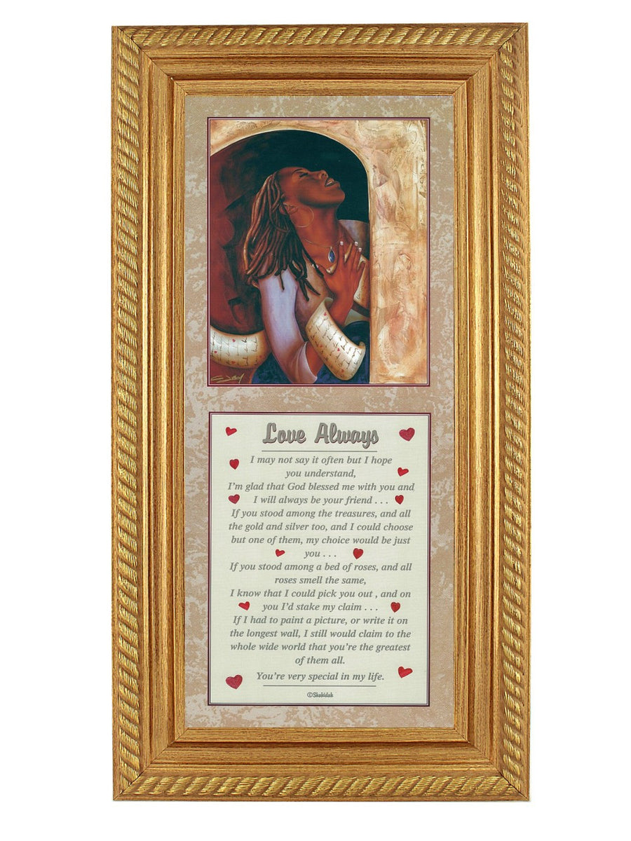 Love Always by Gerald Ivey and Shahidah (Gold Rope Frame)