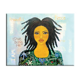 Love Being Me Decorative African American Magent by Sylvia "Gbaby" Cohen