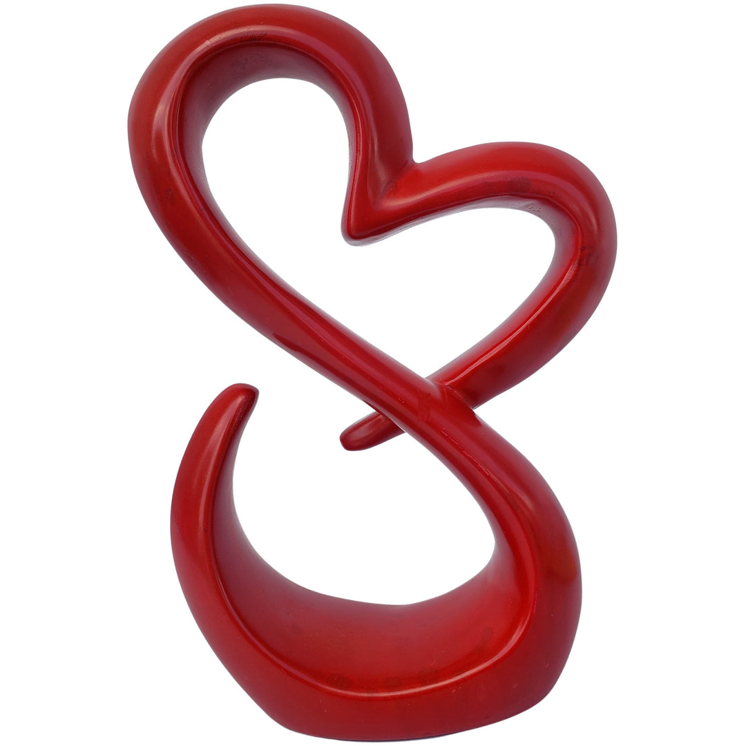 Love Blossoms: Authentic African Hand Carved Soapstone Sculpture (Red)