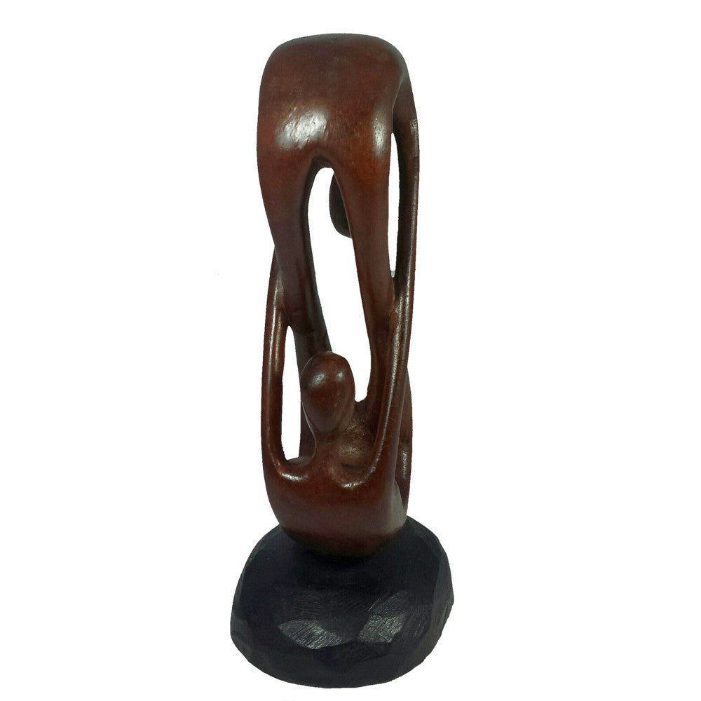 Love Infinity: Sierra Leonean Hand Made Mahagony Wood Carving (Front)